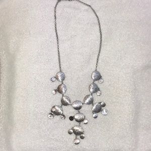 Silver toned placket necklace